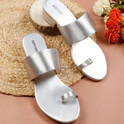 Anouk Silver-Toned Embellished Open Toe Block Heels-33