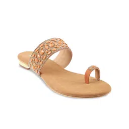 Mochi Women Embellished Ethnic One Toe Flats-image-53