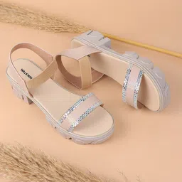 WALKWAY by Metro Textured Embellished Detail Platform Heels-36