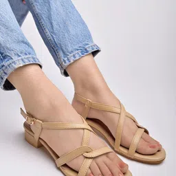 Shoetopia Strappy Open Toe Block Heels-3