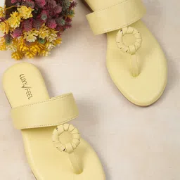 Luxyfeel Slip-On Open Toe Flats-8
