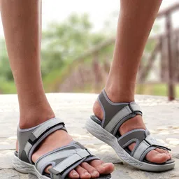 FAUSTO Men Grey Solid Sports Sandals-image-61