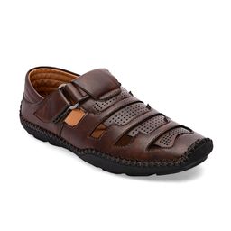 INVICTUS Men Brown Synthetic Leather Shoe-Style Sandals-image-50