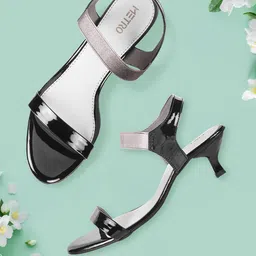 Metro Black Kitten Sandals-15