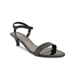 Rocia Textured Open Toe Kitten Heels With Backstrap-11
