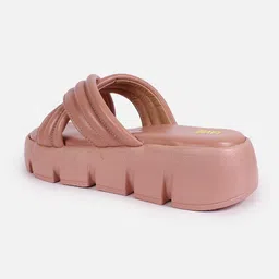 Lavie Textured Open Toe Flatform Heels image 5