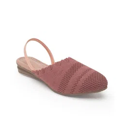 DEAS Textured Pointed Toe Ballerinas With Backstrap image 2