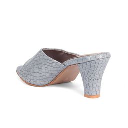 FABBHUE Textured Open Toe Block Heels image 2