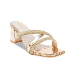 FABBHUE Embellished Open Toe Block Heels image 4