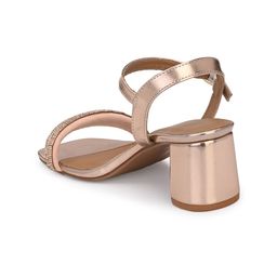 Delize Embellished Leather Block Heels With Backstrap image 3