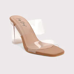 Dapper Feet-Fancy Nancy Cross Strap Open Toe Block Heels image 3