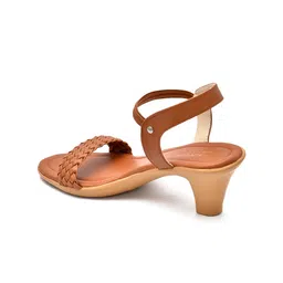 Padvesh Textured Open Toe Block Heels image 3