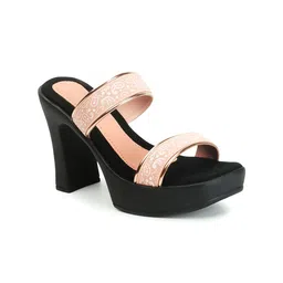 ICONICS Colourblocked Open Toe Block Heels image 4