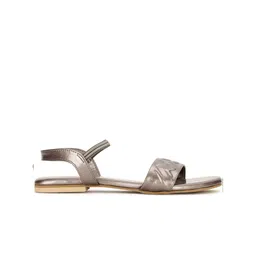 Bata Textured Open Toe Flats image 5