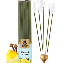 The Aroma Factory 2 Pieces Green Lemon & Eucalyptus, Clove & Lemon Incense Agarbattis image 3