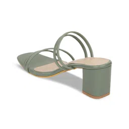 ICONICS Square Toe Open Back Block Heels image 2