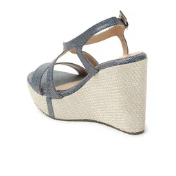 ICONICS Printed Open Toe Wedge Heels image 4