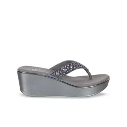 Mochi Embellished Open Toe Wedge Heels image 5