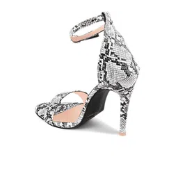 JM Looks Printed Stiletto Heels With Ankle Loop image 4