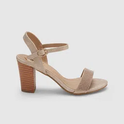 Sole To Soul Embellished Block Heels With Backstrap image 3