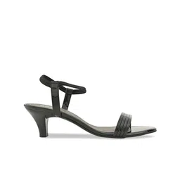 Rocia Textured Open Toe Kitten Heels With Backstrap image 4