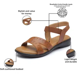 sneakers villa Textured Open Toe Flats image 4