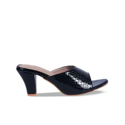 FABBHUE Textured Open Toe Block Heels image 3