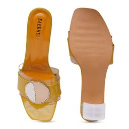 FABBHUE Peep Toes Slip On Block Heels image 5