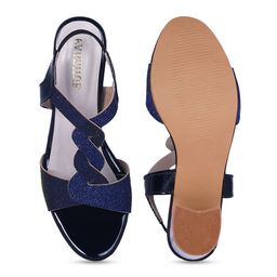 FABBHUE Open Toe Embellished Block Heels image 4