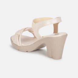 Marc Loire PU Open Toe Block Heels image 4