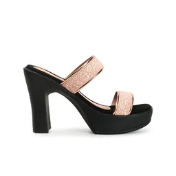 ICONICS Colourblocked Open Toe Block Heels image 5