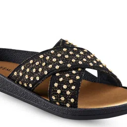 NEEMANS Embellished Cross Strap Open Toe Flats image 4