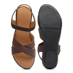 sneakers villa Textured Open Toe Flats image 5