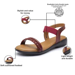 DEAS Textured Open Toe Flats image 4
