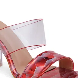FABBHUE Open Toes Slip On Block Heels image 4