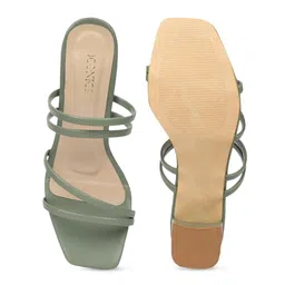 ICONICS Square Toe Open Back Block Heels image 4