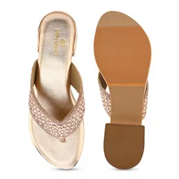 pelle albero Embellished Open Toe Block Heels image 5