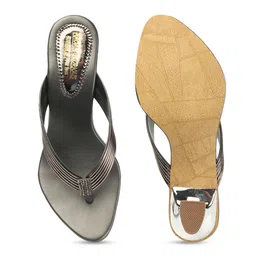 madam glorious Embellished Open-Toe Block Heels image 2
