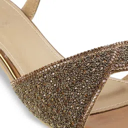 Metro Embellished Open Toe Block Heels image 2