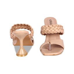 KIRAVI Textured Open Toe Block Heels image 2