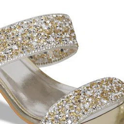 Metro Embellished Open Toe Block Heels image 2
