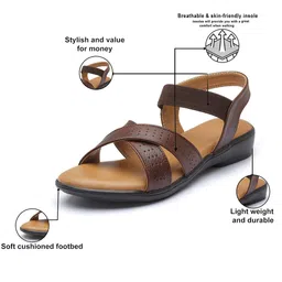 sneakers villa Textured Open Toe Flats image 3