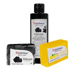 Deyomkar 3 Pcs Herbal Charcoal Peel of Mask with Lemon Honey & Charcoal soap-14