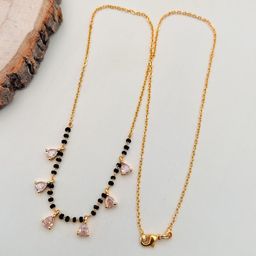 Anouk Gold-Plated Stone-Studded and Beaded Mangalsutra-image-28