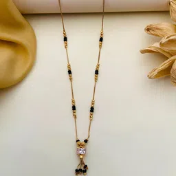 Anouk Gold-Plated Stones and Beads Mangalsutra-image-19