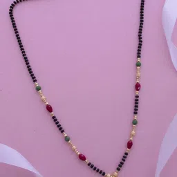 Ramdev Art Fashion Jwellery Gold-Plated Artificial Stones Mangalsutra-42