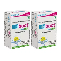 Dr. Morepen Set of 2 Intebact Probiotic Drops 2BN CFU - 10 ml each-12