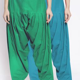 GRACIT Women Pack Of 2 Solid Cotton Salwars-image-56