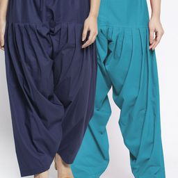 GRACIT Women Pack Of 2 Solid Pure Cotton Loose Fit Salwars-picture-50