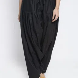 GRACIT Women Black Solid Loose Fit Cotton Salwar-image-52
